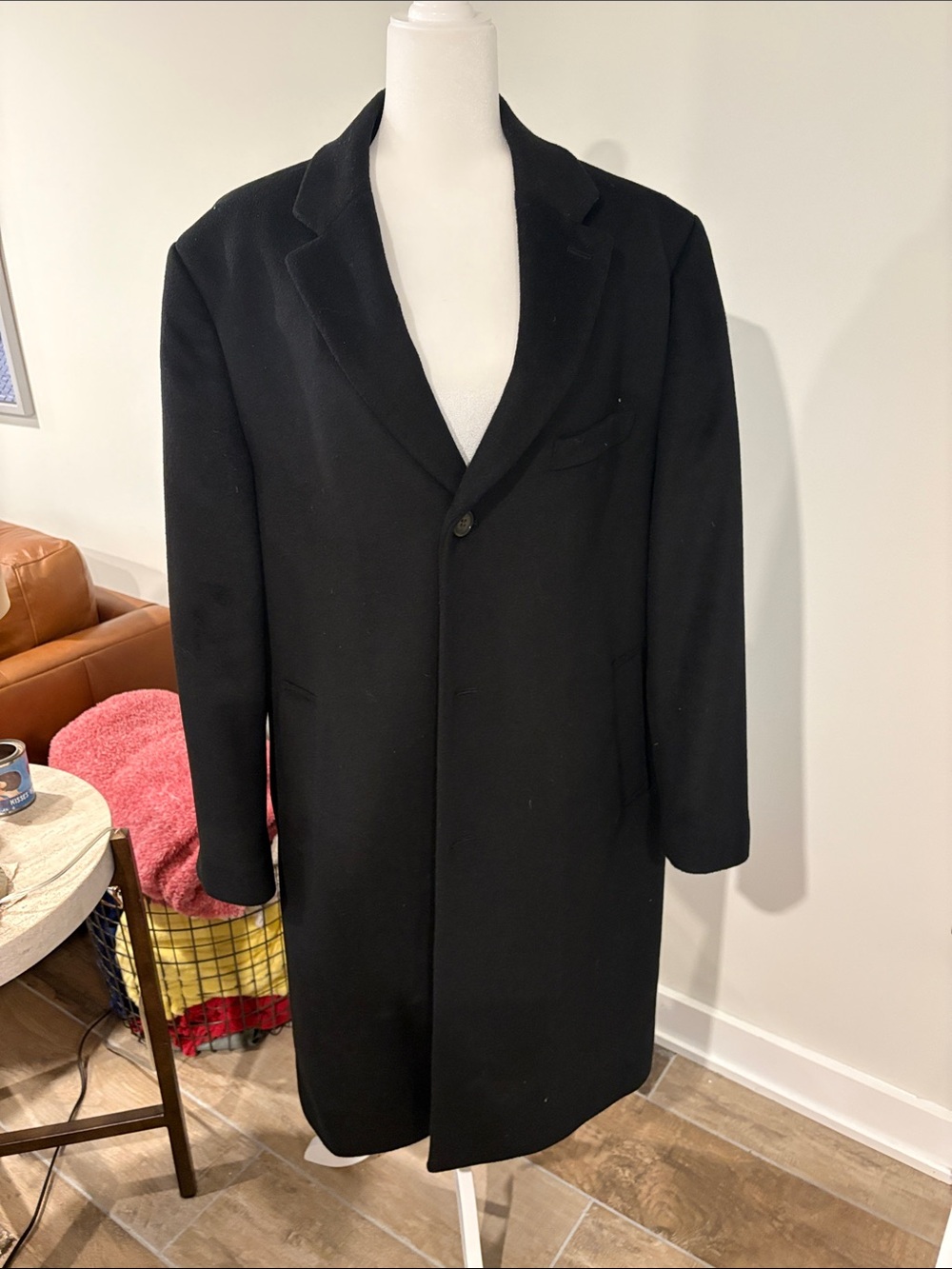 Lauren Ralph Lauren Black Single-Button Pea Coat
